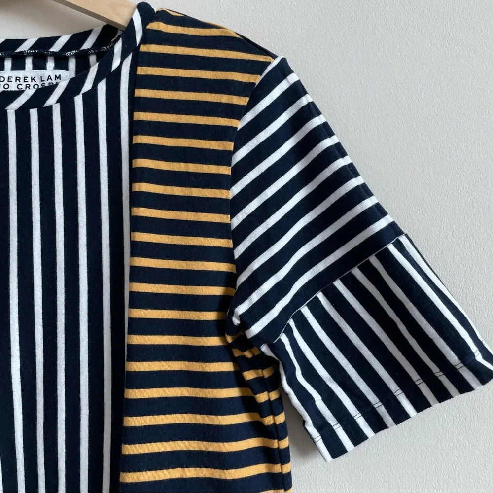 Derek Lam 10 Crosby Striped Color-block Tee